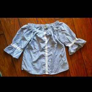 Off the shoulder top size 10/12 little girl